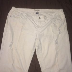 White Flare Leg Plus Size Jeans