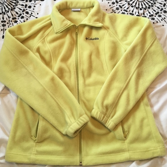 Neon yellow fleece jacket