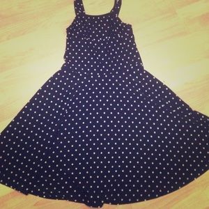 Black and white polka dot dress:)