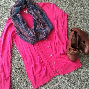 Hot pink cardigan