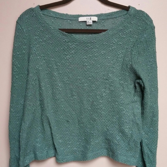 Green Tone Knit Sweater - Picture 3 of 3