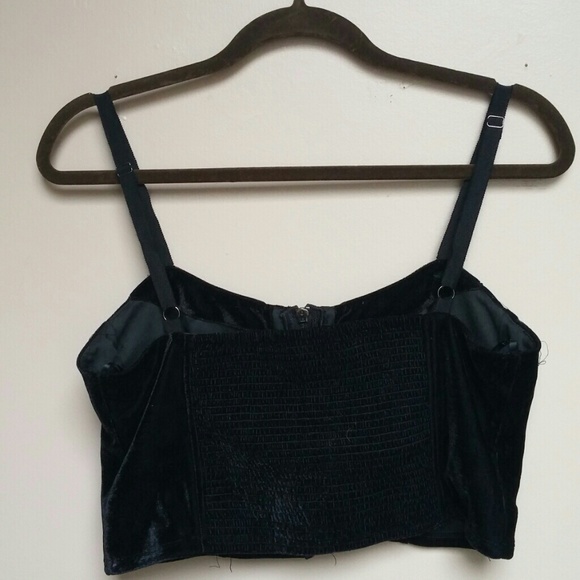 Velvet Zipper Bustier - Picture 3 of 4