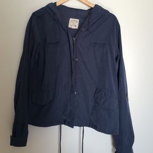LA hearts blue utility jacket