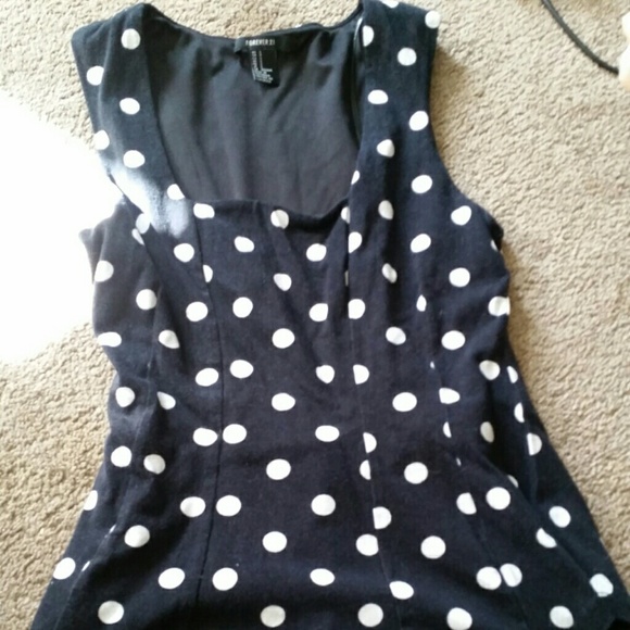 Forever 21 polka dot tank