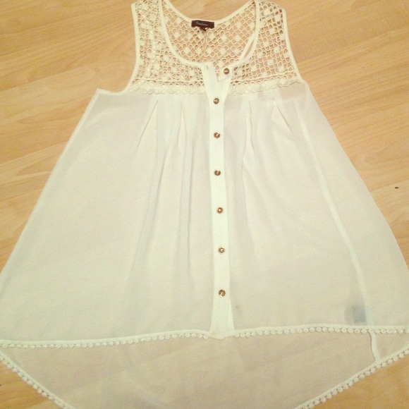 Sheer white top