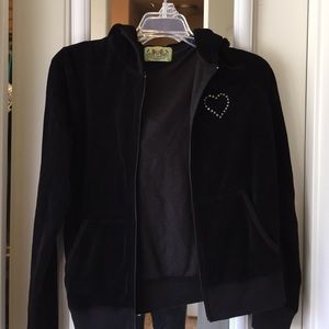 Juicy black velour hoodie