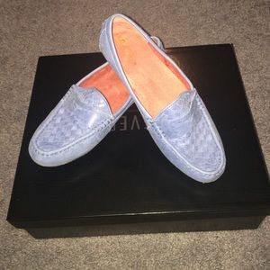 Blue loafers size 8.5 real leather