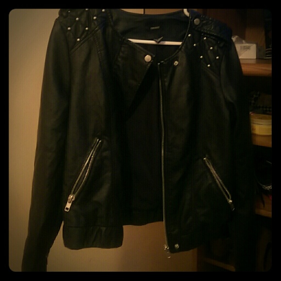 Large leather jacket
