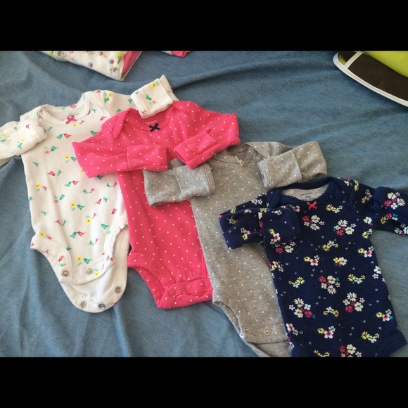 carter onesies with mittens