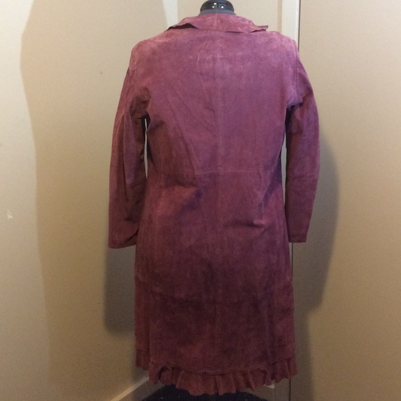 Via Accent Suede Coat - Picture 4 of 4