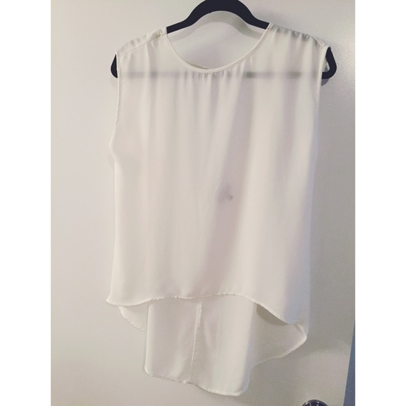 White open back shirt