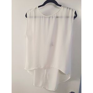 White open back shirt