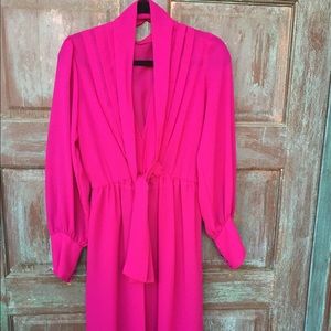 Fuschia Vintage Dress. Wear Boho Chic look.