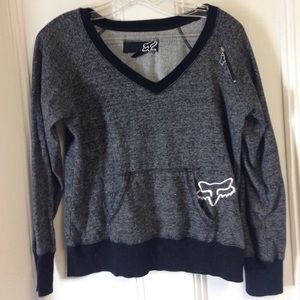 Black and white fox sweatshirt