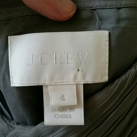 JCrew Strapless Grey Silk Long Bridesmaid Dress - Picture 3 of 4