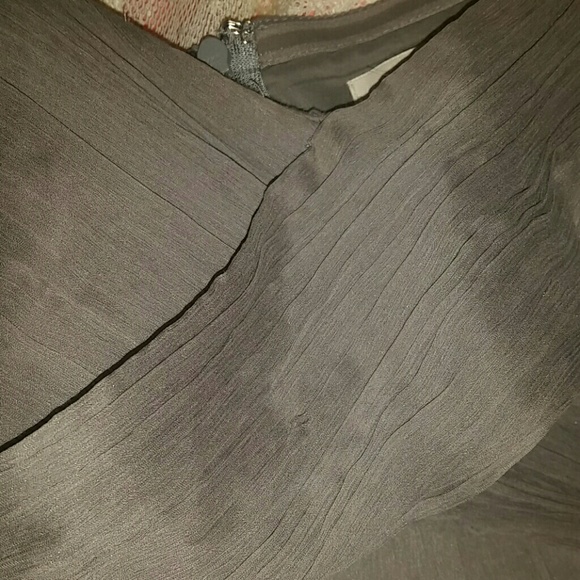 JCrew Strapless Grey Silk Long Bridesmaid Dress - Picture 4 of 4