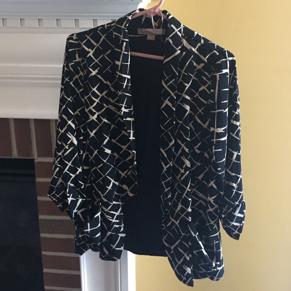 Cream and black blazer