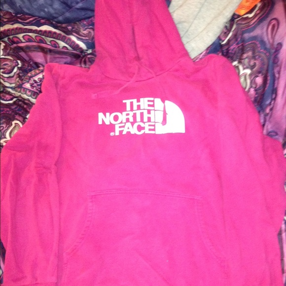 Pink The north face sweatshirt size medium