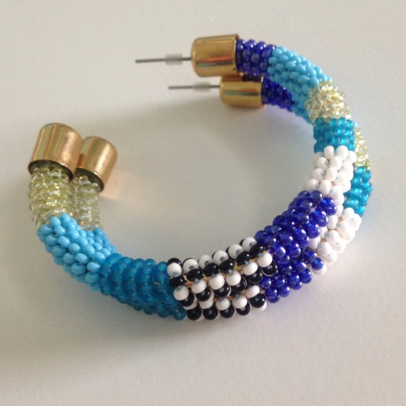 Noir Jewelry Seed Bead Gold Earrings