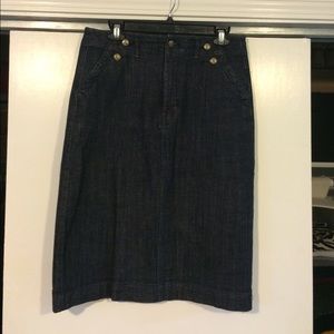 Denim pencil skirt