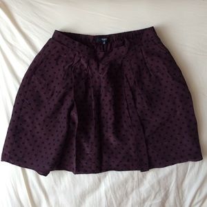 Madewell purple premiere skirt in dot