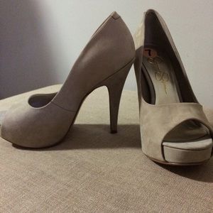 JESSICA SIMPSON open toe platform heels