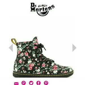 Dr marten floral canvas boots