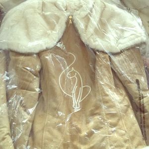 Baby Phat Genuine leather fur coat