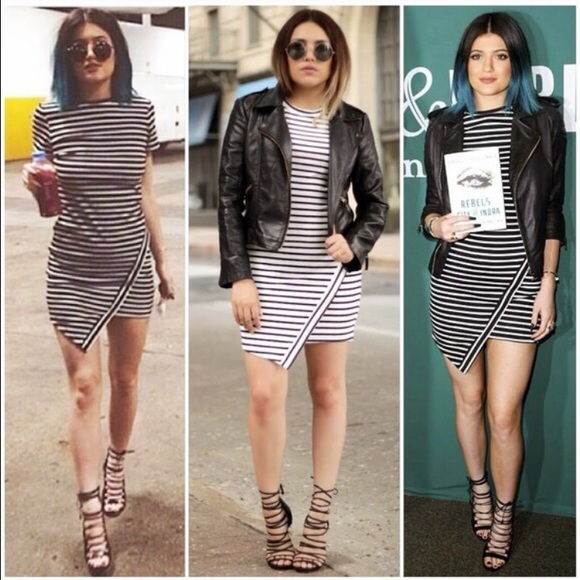 Black and White Striped Dress