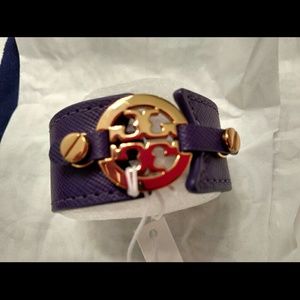 Tory Burch skinny logo double snap cuff