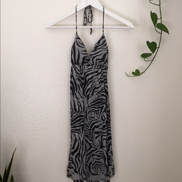 🍀SOLD🍀Animal print halter dress