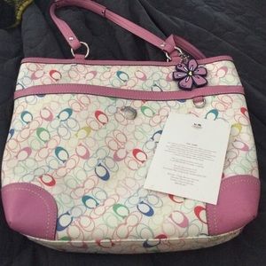Multi color coach purse