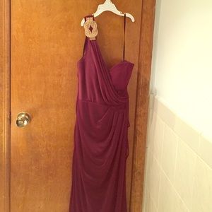Camille La Vie Burgundy Prom Dress