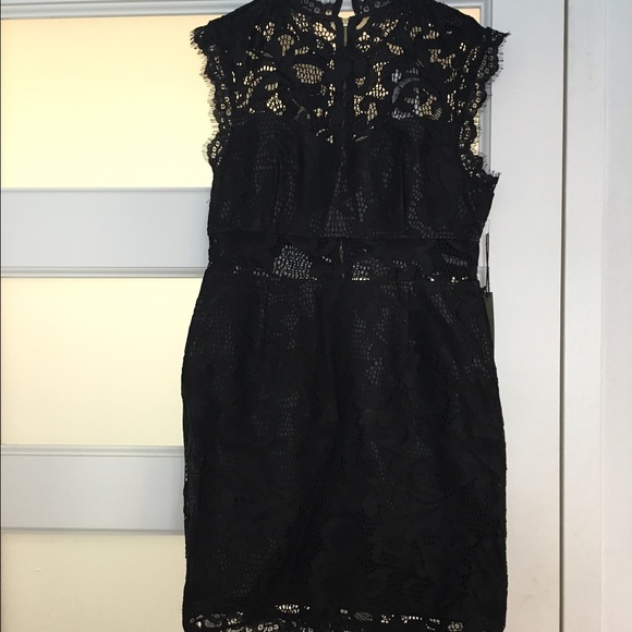 Forever21 black lace cut out dress NEW