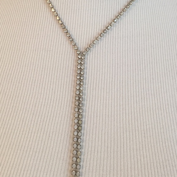 crystal and silver necklace - Picture 2 of 3