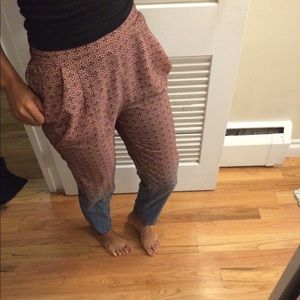 Ombré printed pants with harem detail