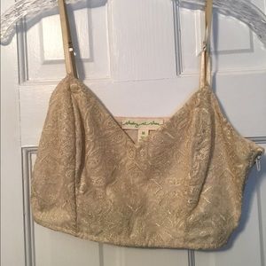 Urban Outfitters dazzled gold crop top