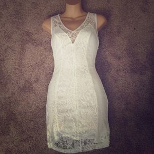 White laced dress
