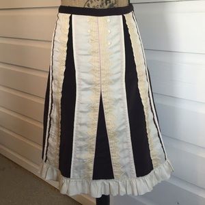 Anthropologie Velvet and Silk Skirt