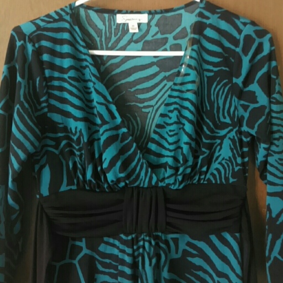 Blue & Black Dress