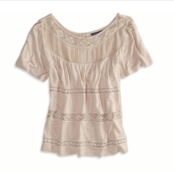 American Eagle Outfitters Tops - American Eagle Panel Striped Swing T-shirt