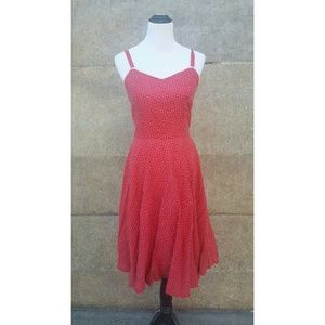 Red polka-dot dress
