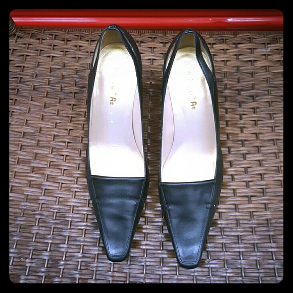 Unisa Stacked Heel Pumps with cutouts