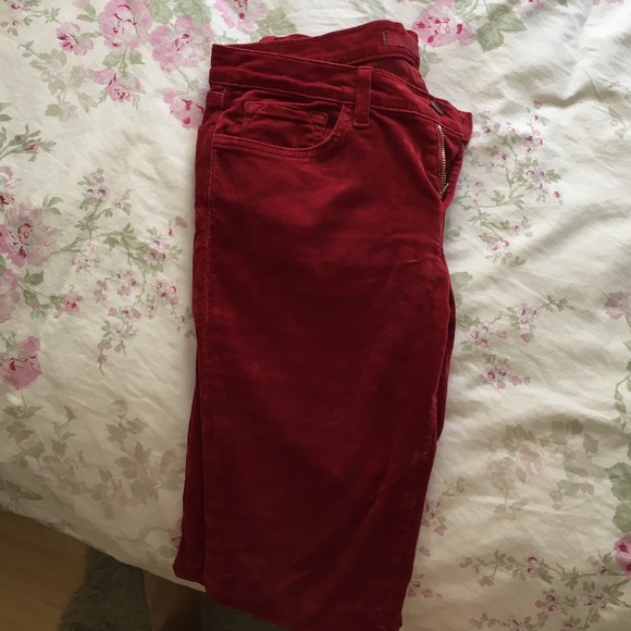 JBrand red corduroys, size 28- never worn!