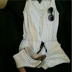 TRENDY GAP Chambray Printed Romper