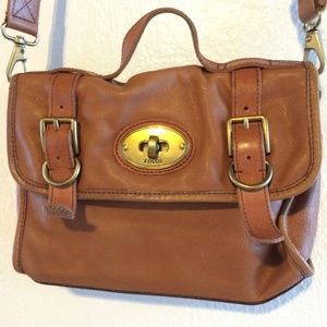 Fossil Maddox brown leather messenger