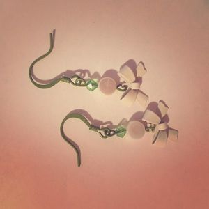 Handmade costume earrings with bows!