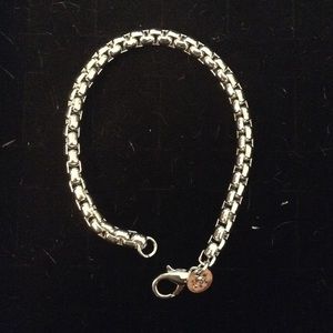 Silver tone cable link new 7inches