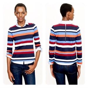NWT J Crew Colorblock Striped Shirt Size SMALL