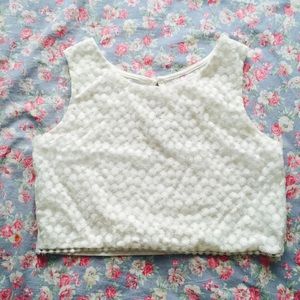 WHITE CROP TOP (M)